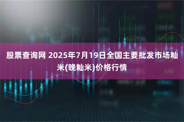 股票查询网 2025年7月19日全国主要批发市场籼米(晚籼米)价格行情